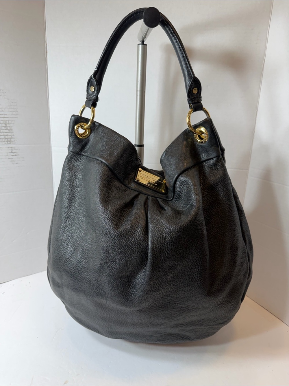 Marc by Marc Jacobs Black Leather Hobo Bag with Gold Hardware beautiful bag